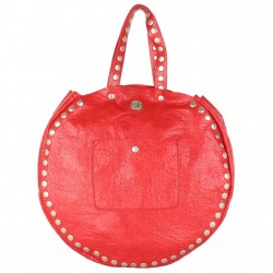 Sac cabas rond Girls Power Grunge rouge imitation GIRLS POWER - 1