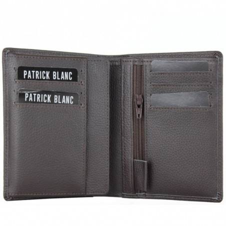 Petit portefeuille cuir Patrick Blanc SG anti piratage Marron PATRICK BLANC - 2