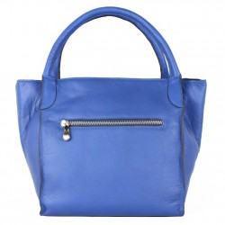 Sac seau Patrick Blanc cuir motif imprimé bleu PATRICK BLANC - 4