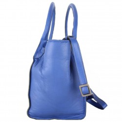 Sac seau Patrick Blanc cuir motif imprimé bleu PATRICK BLANC - 3