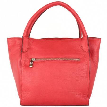 Sac seau Patrick Blanc cuir motif imprimé rouge PATRICK BLANC - 4