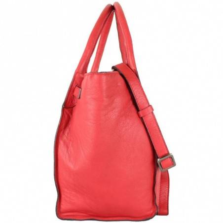 Sac seau Patrick Blanc cuir motif imprimé rouge PATRICK BLANC - 3