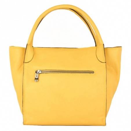 Sac seau Patrick Blanc cuir motif imprimé jaune PATRICK BLANC - 4