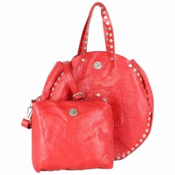 Sac cabas rond Girls Power Grunge rouge imitation GIRLS POWER - 2