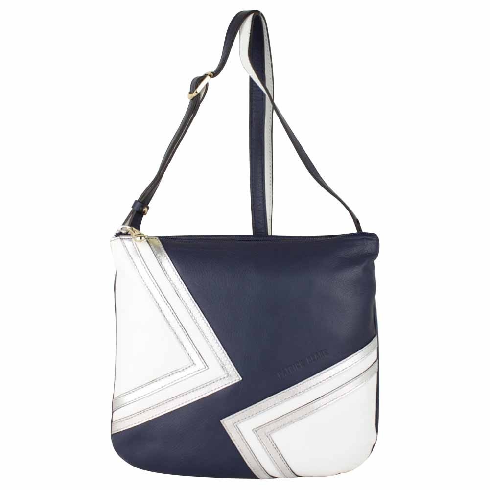 Sac Patrick Blanc cuir motif marine blanc et argent PATRICK BLANC - 1