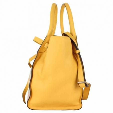 Sac seau Patrick Blanc cuir motif imprimé jaune PATRICK BLANC - 3