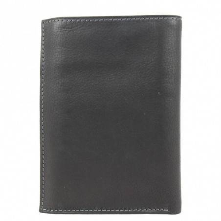 Portefeuille cuir effet brut WYLSON Rio 12 cartes Noir WYLSON - 4