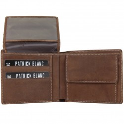 Portefeuille Europe cuir Patrick Blanc MB anti piratage Marron PATRICK BLANC - 3