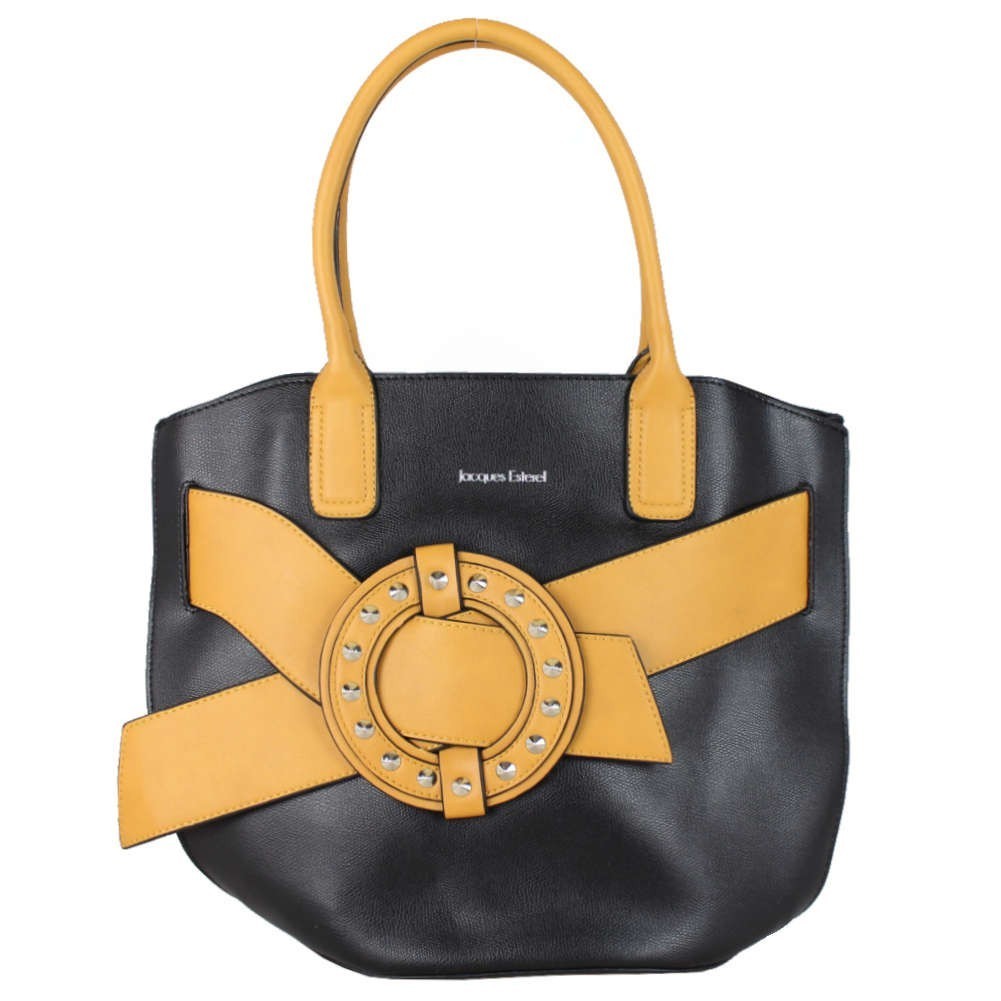 Sac cabas Jacques Esterel deco grosse boucle noir