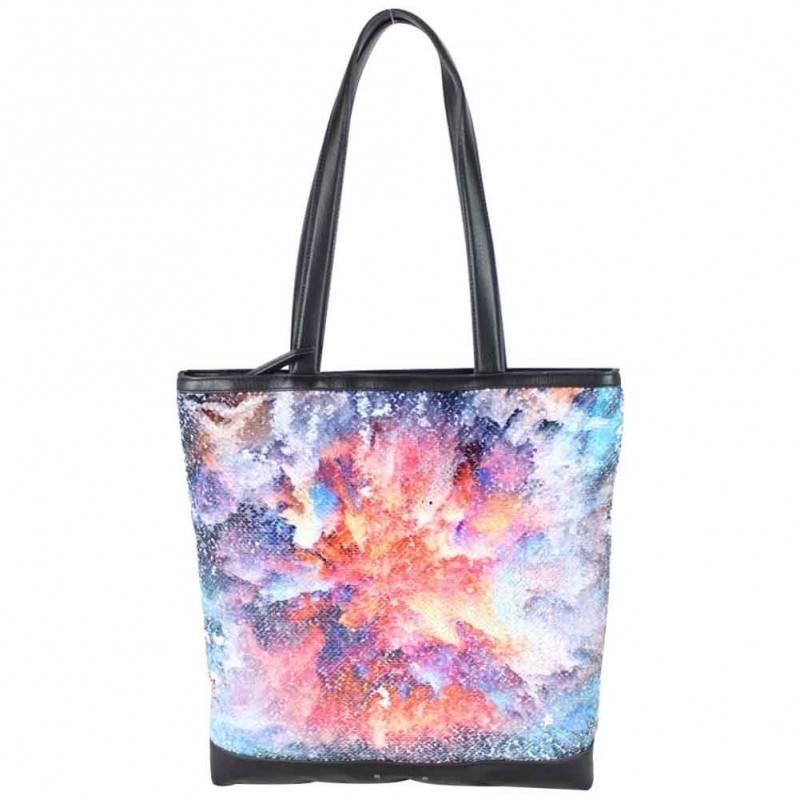 Sac seau Apoline sequin double face motif abstrait Volcano A DÉCOUVRIR ! - 1