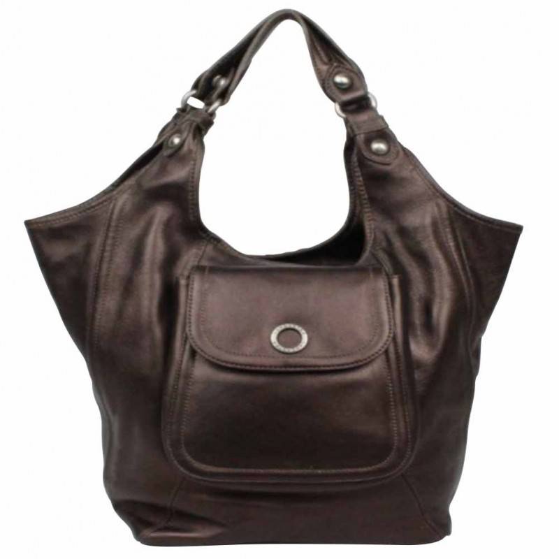 Sac à main ou porté épaule en cuir Lancaster marron 528-14 LANCASTER - 1 Sac à main ou porté épaule en cuir Lancaster marron 528-14 LANCASTER - 1
