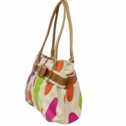 Sac porté épaule petit cabas toile multicolore Patrick Blanc 8904 PATRICK BLANC - 3