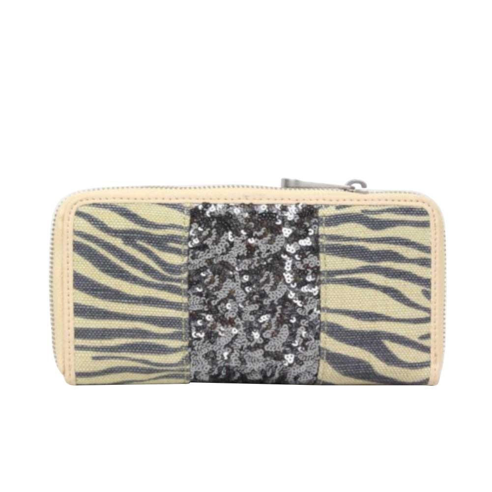 Grand porte monnaie beige zèbre Les Petites Bombes S149303 Les p'tites Bombes - 1