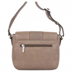 Sac bandoulière cuir semi rigide Patrick Blanc Strauss Taupe PATRICK BLANC - 4