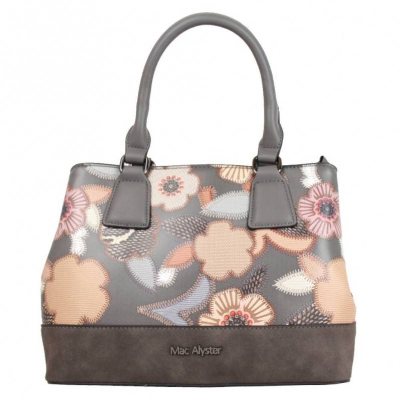 Sac à main Mac Alyster Fragrance gris motif fleur MAC ALYSTER  - 1