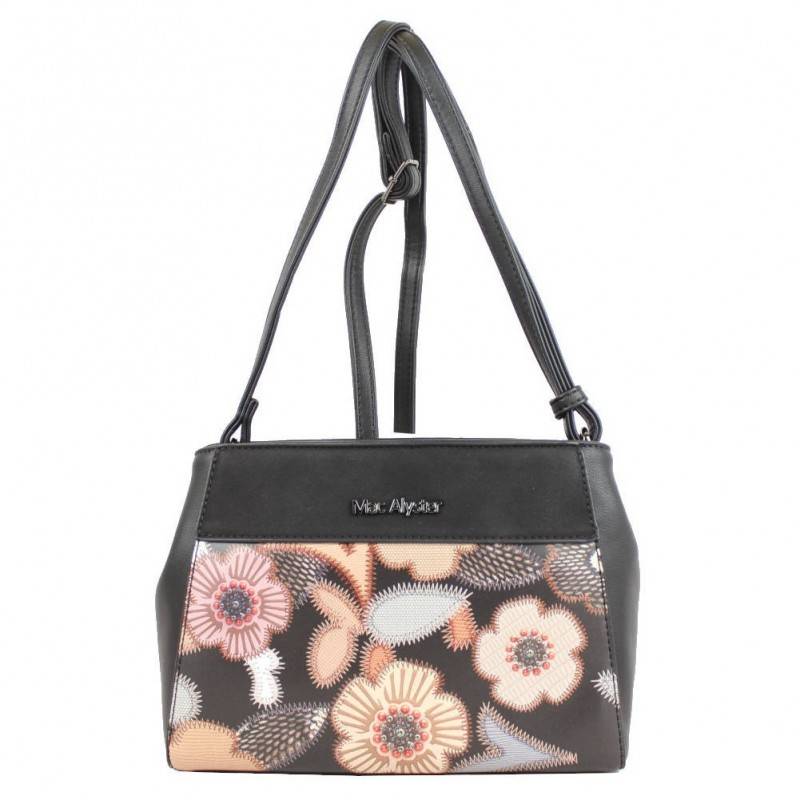 Sac bandoulière Mac Alyster Fragrance noir motif fleur MAC ALYSTER  - 1