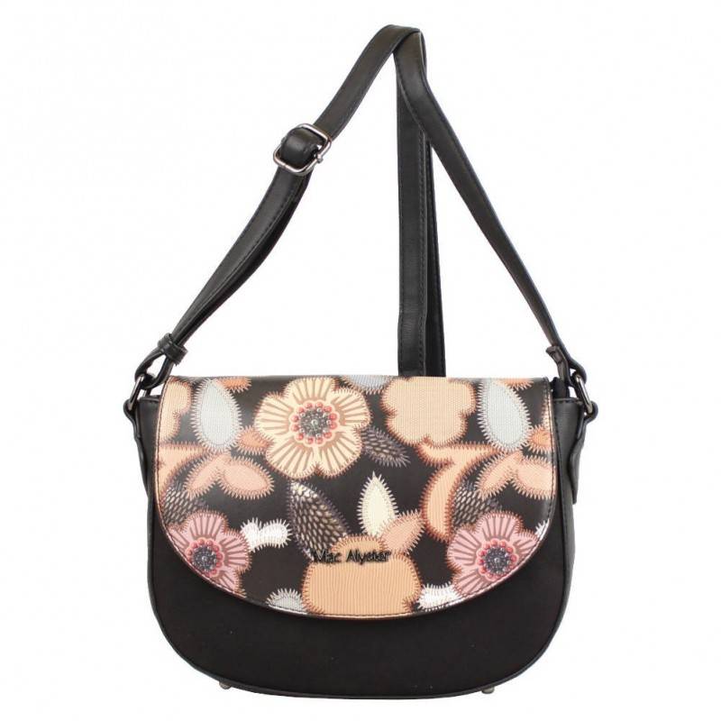 Sac à rabat Mac Alyster Fragrance noir motif fleur MAC ALYSTER  - 1