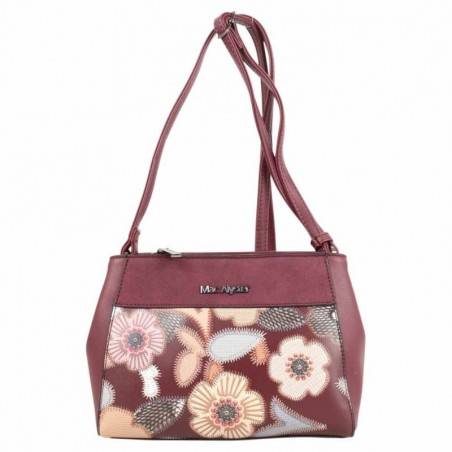 Sac bandoulière Mac Alyster Fragrance bordeaux motif fleur MAC ALYSTER  - 1