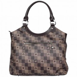 Sac à main cabas de marque Jacques Esterel imprimé marron gris jejc309 Jacques ESTEREL - 4