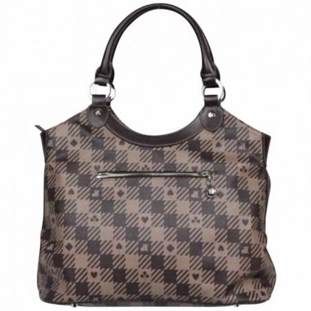 Sac à main cabas de marque Jacques Esterel imprimé marron gris jejc309 Jacques ESTEREL - 4
