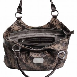 Sac à main cabas de marque Jacques Esterel imprimé marron gris jejc309 Jacques ESTEREL - 2