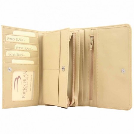 Porte monnaie Patrick Blanc toile motif imprimé AS Beige PATRICK BLANC - 2