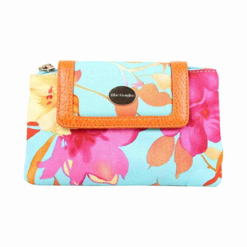 Porte monnaie pochette Mac Douglas toile motif rose MAC DOUGLAS - 1