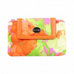 Porte monnaie pochette Mac Douglas toile motif rose MAC DOUGLAS - 1