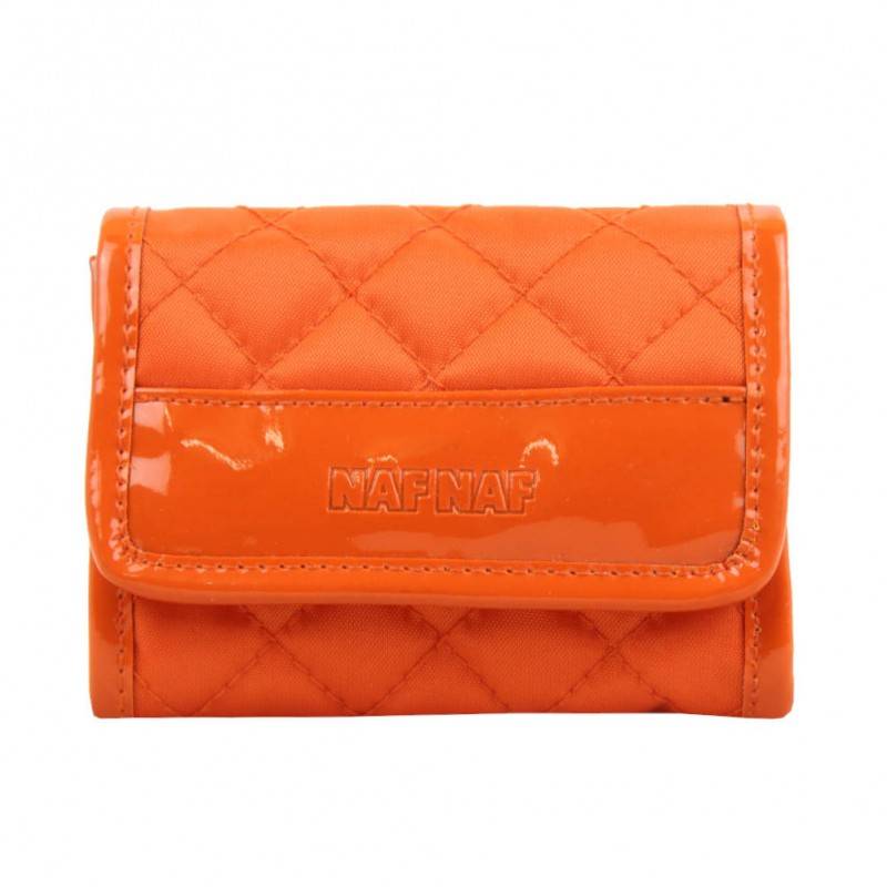 Porte monnaie Naf Naf toile nylon orange A DÉCOUVRIR ! - 1