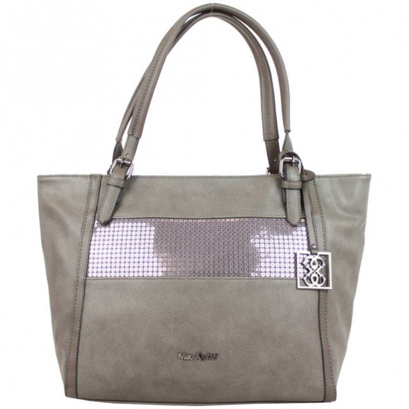 Sac trapèze Mac Alyster A4 déco sequin Gris MAC ALYSTER  - 1