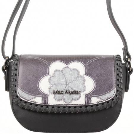 Petit sac à rabat Mac Alyster Impression noir motif fleur MAC ALYSTER  - 3