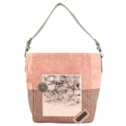 Sac seau (L) Patrick Blanc toile et brillant vieux rose PATRICK BLANC - 1