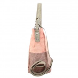 Sac seau (L) Patrick Blanc toile et brillant vieux rose PATRICK BLANC - 3