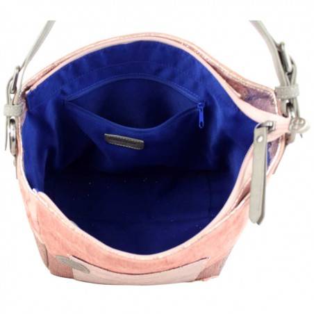 Sac seau (L) Patrick Blanc toile et brillant vieux rose PATRICK BLANC - 2