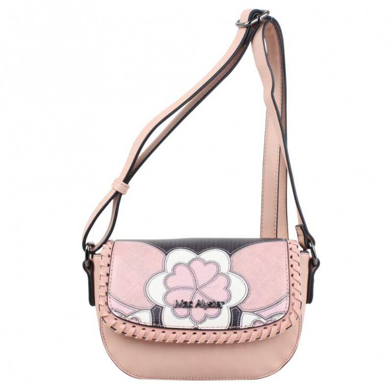 Petit sac à rabat Mac Alyster Impression rose motif fleur MAC ALYSTER - 1 Petit sac à rabat Mac Alyster Impression rose motif fleur MAC ALYSTER - 1