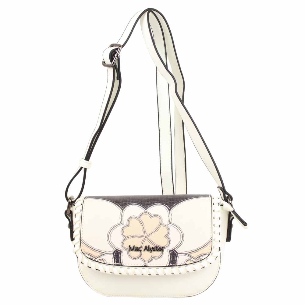 Petit sac rabat Mac Alyster Impression blanc motif fleur MAC ALYSTER  - 1