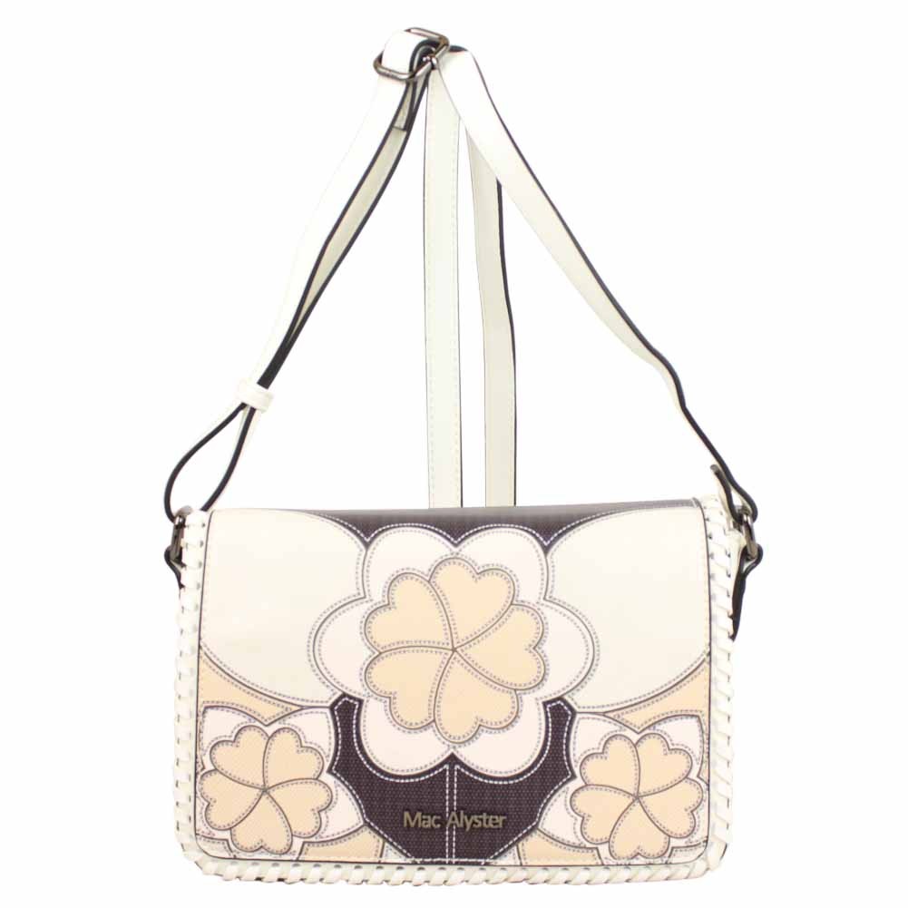 Sac grand rabat Mac Alyster Impression blanc motif fleur MAC ALYSTER  - 1