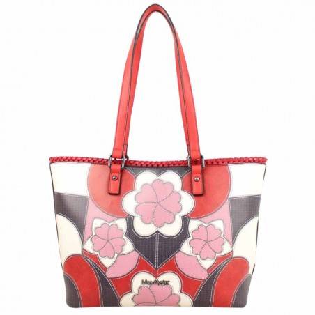 Sac shopping Mac Alyster Impression rouge motif fleur MAC ALYSTER  - 1