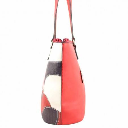 Sac shopping Mac Alyster Impression rouge motif fleur MAC ALYSTER  - 3