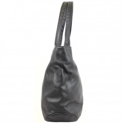 Sac cabas cuir souple déco couture Patrick Blanc noir PATRICK BLANC - 3