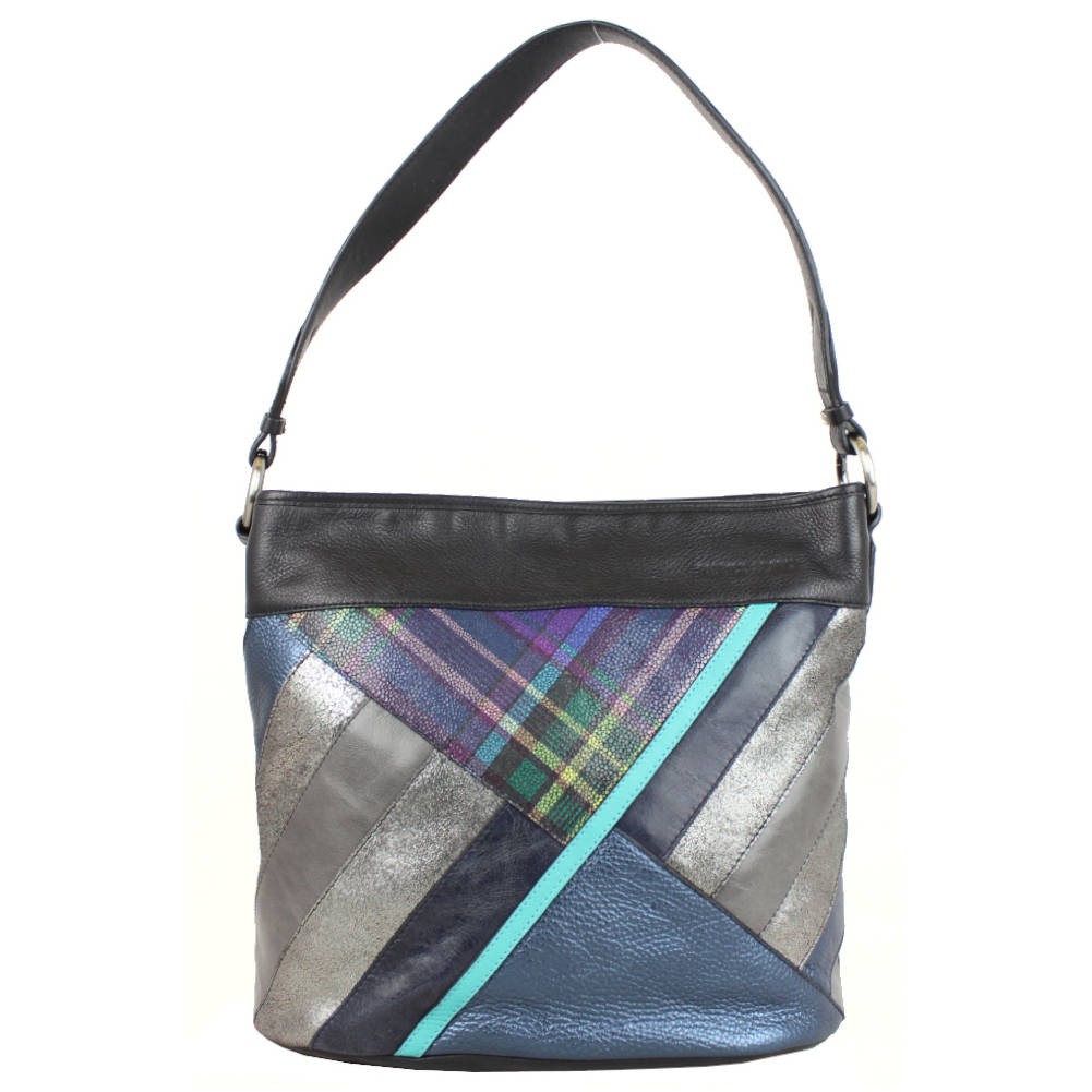 Sac seau patchwork cuir Patrick Blanc noir M PATRICK BLANC - 1