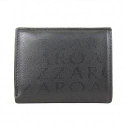 Porte monnaie cuir imprimé Azzaro ultra plat Noir AZZARO - 4