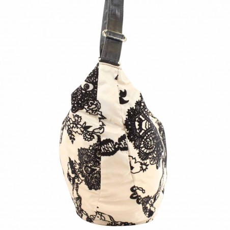 Sac demi lune Jean Louis Fourès Écrin toile motif effet dentelle FOURÈS - 2