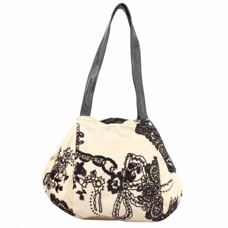 Sac aumônière Jean Louis Fourès Écrin toile motif effet dentelle FOURÈS - 4