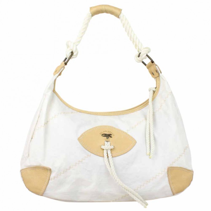 Sac épaule Gil Holsters blanc toile et cuir GIL HOLSTERS - 1