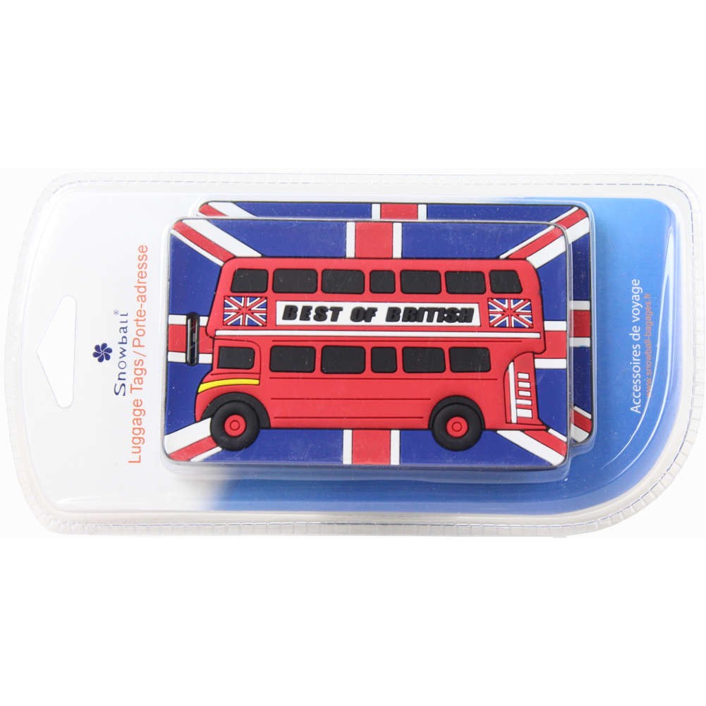 Lot de 2 porte adresse Snowball Bleu Design Bus Anglais DELSEY - 1