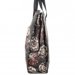 Sac shopping DDP noir motif fleurs DDP - 2