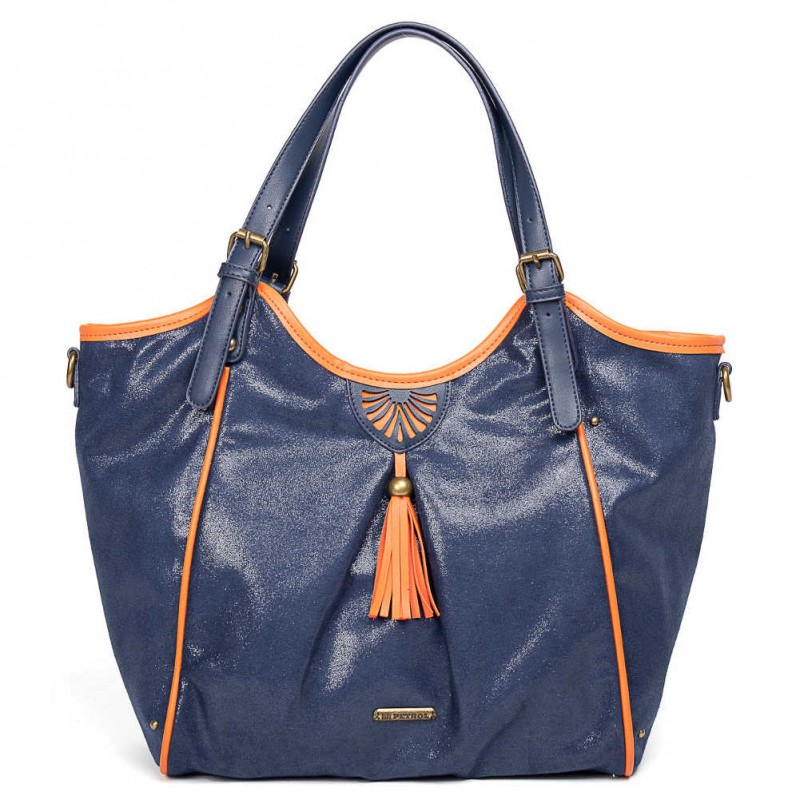 Sac cabas Lili Petrol Emilie Marine Orange