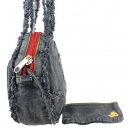 Sac demi-rond Lulu Castagnette effet jean vieilli LULU Castagnette  - 2