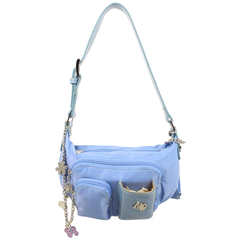 Mini sac épaule Naj-Oleari toile nylon Bleu NAJ­OLEARI - 1